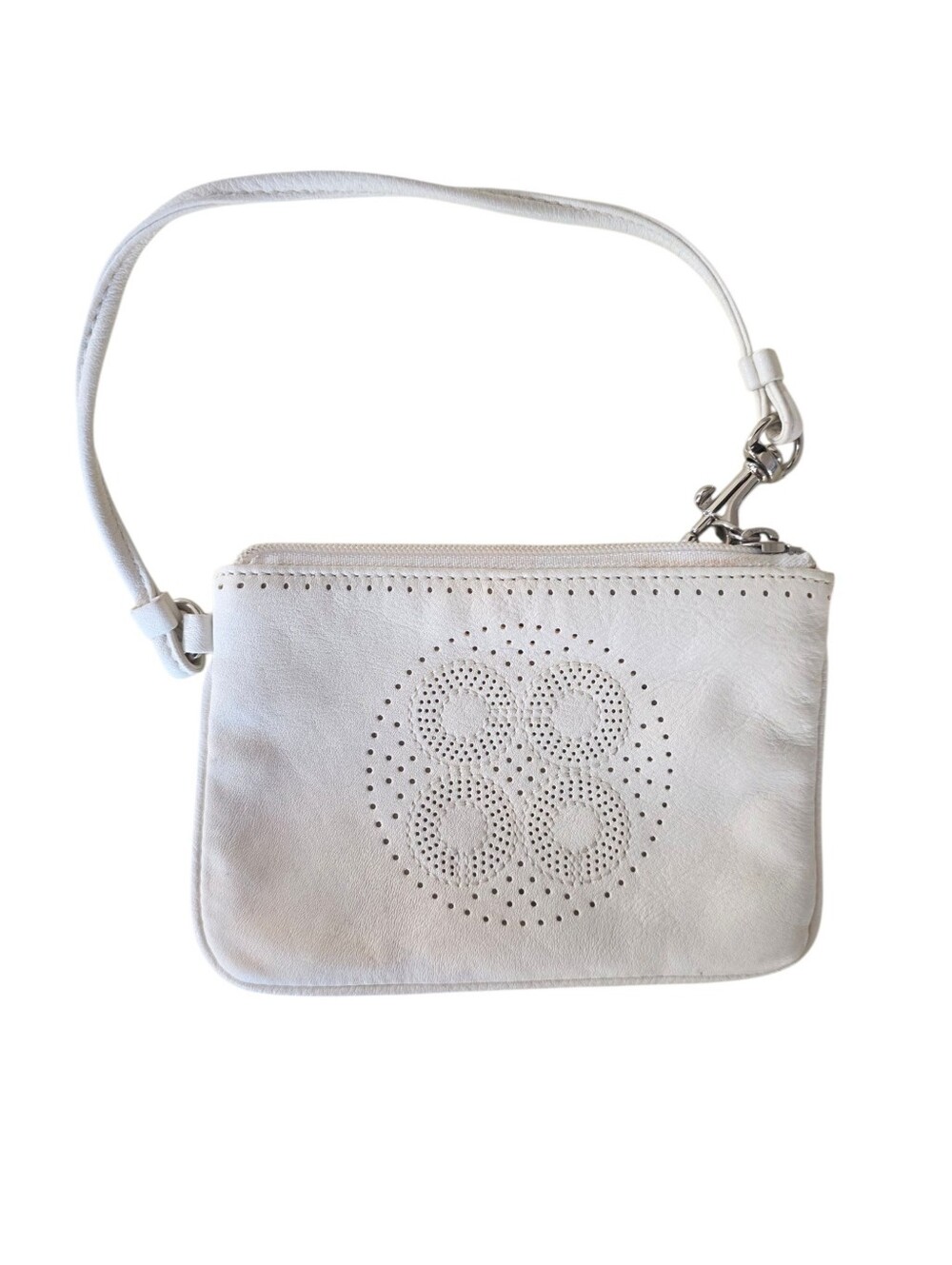 Coach Leather White Wristlet